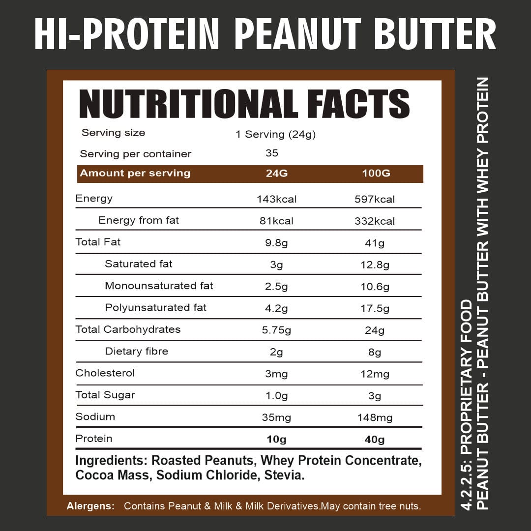 Hi-Protein Peanut Butter - Ripped Up Nutrition