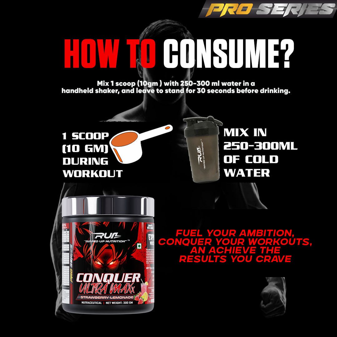 Conquer Ultra Maxx- Preworkout 150GM – Ripped Up Nutrition