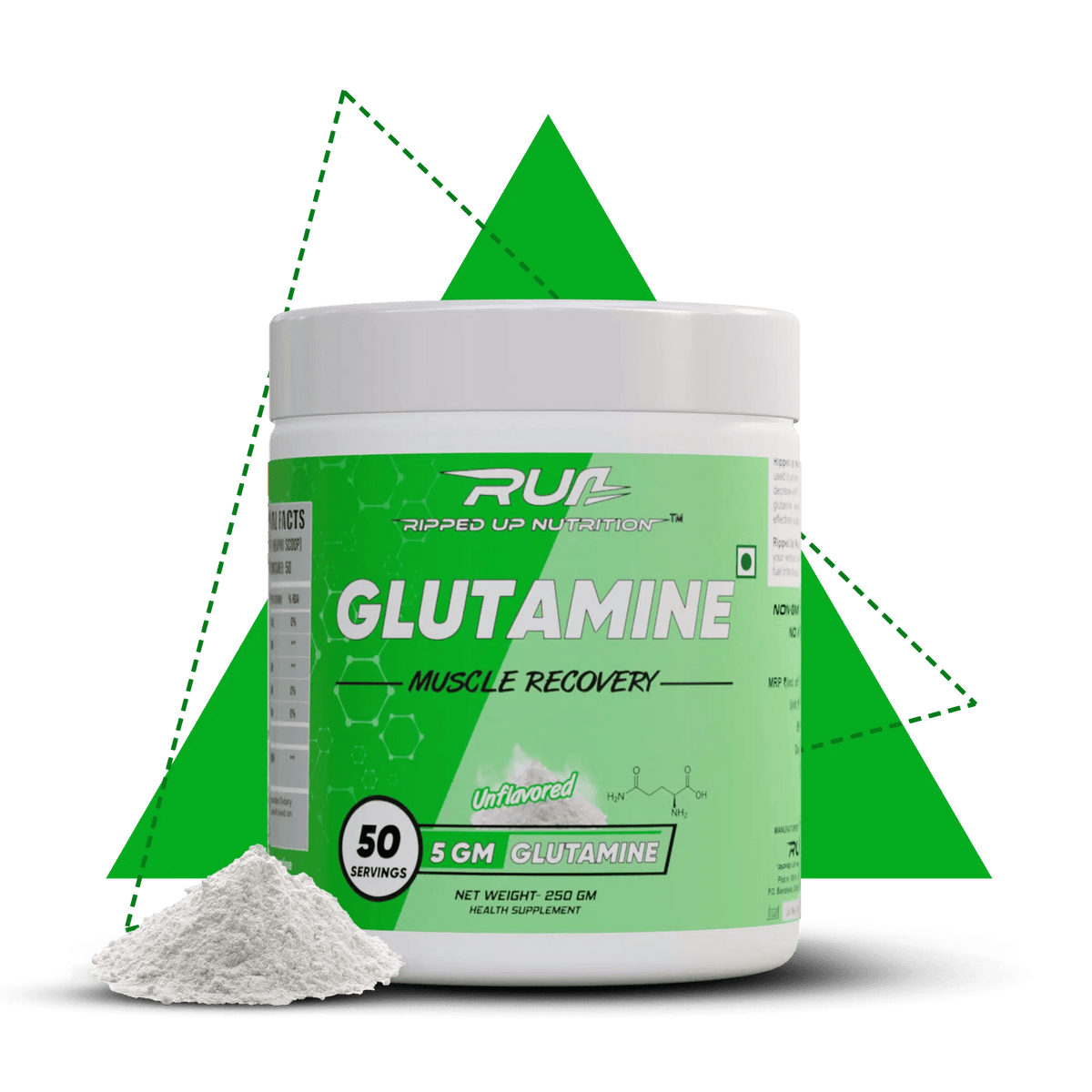 Pharmanutri Creatine Monohydrate + Glutamine 250 G  50 Serving  2 In 1 Halal Creatine Halal Glutamine I.23052274
