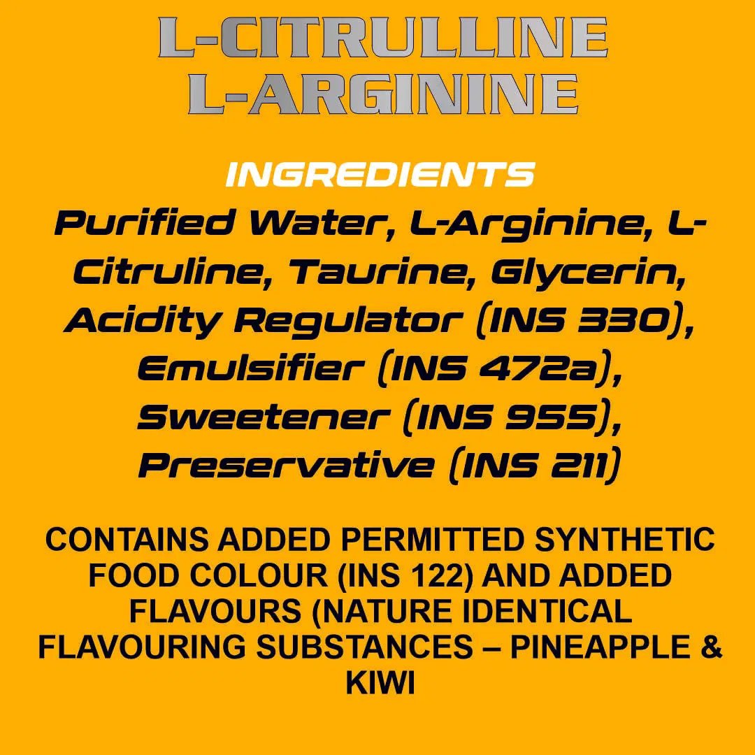 Liquid L - Citrulline + L - Arginine + Taurine - Ripped Up Nutrition