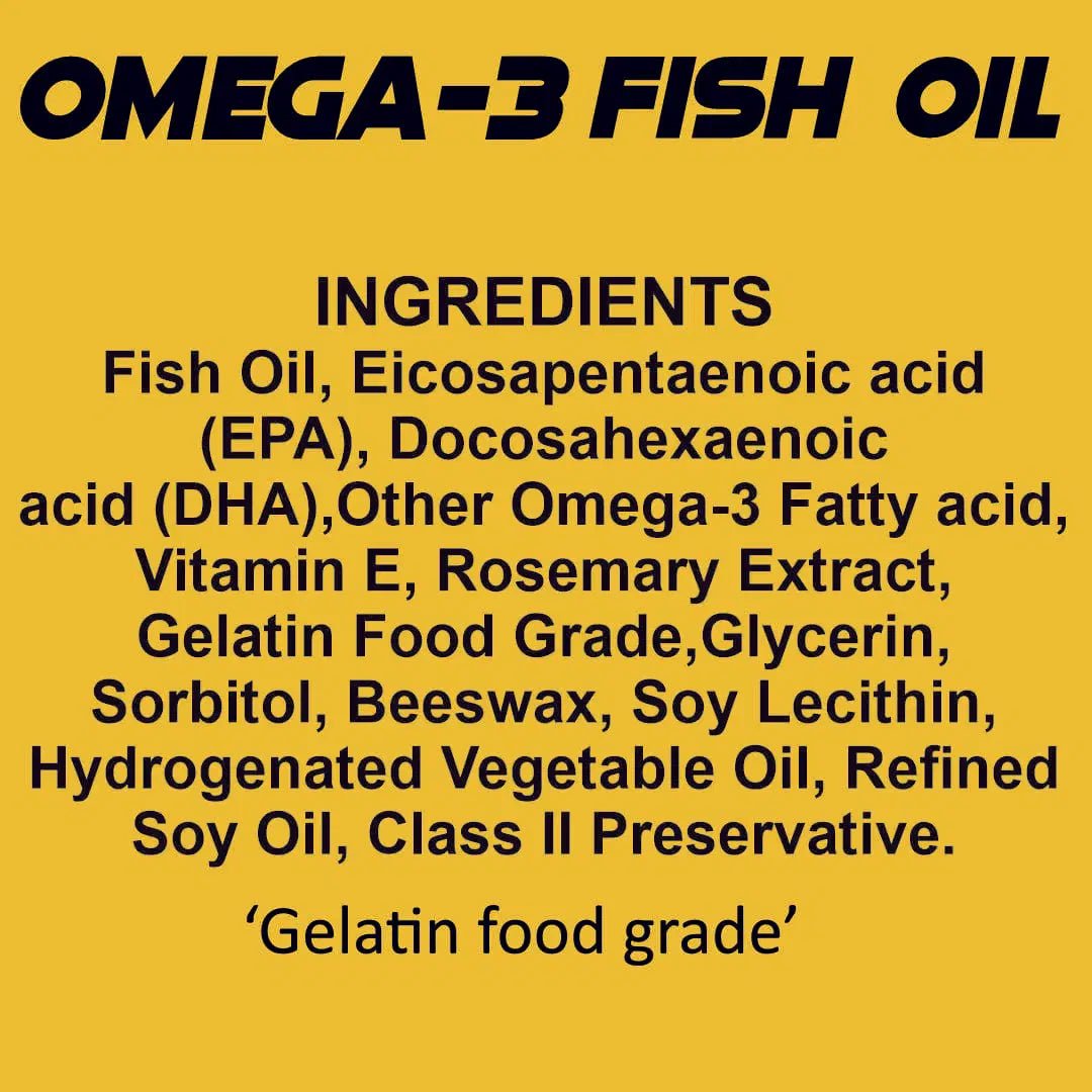 Omega - 3 Fish Oil (Triple Strength) - Ripped Up Nutrition