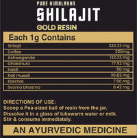 Pure Himalayan Shilajit Gold Resin - Ripped Up Nutrition
