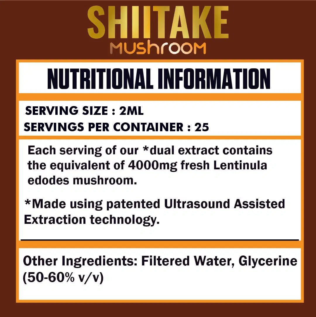 Shitake Mushroom Liquid Extract - Ripped Up Nutrition